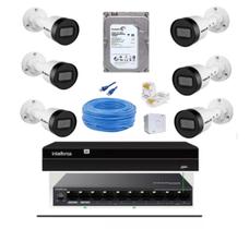 Kit 6 Câmeras Ip Vipc 1230b Gravador Nvr 1408 Intelbras