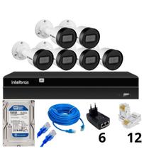 Kit 6 câmeras IP Vipc 1230B Intelbras NVD 1408 C/HD 500GB