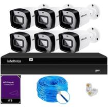 Kit 6 câmeras IP Vipc 1230B Intelbras NVD 1408P HD 1TB Purple Kit 6 câmeras IP Vipc 1230B Intelbras NVD 1408P HD 1TB Purple