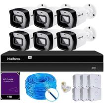 Kit 6 câmeras IP Vipc 1230B Intelbras NVD 1408P HD 1TB Purple Kit 6 câmeras IP Vipc 1230B Intelbras NVD 1408P HD 1TB Purple