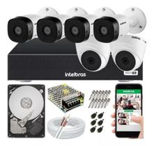 Kit 6 Câmeras Multi Hd 1120b Dvr Intelbras 8 Canais Com Hd Kit 6 Câmeras Multi Hd 1120b Dvr Intelbras 8 Canais Com Hd