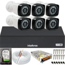 Kit 6 Câmeras Segurança 1080p Dvr 8 Canais Intelbras Completo Kit 6 Câmeras Segurança 1080p Dvr 8 Canais Intelbras Completo