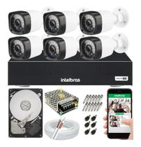 Kit 6 Câmeras Segurança Ahd E Dvr 8 Canais Intelbras Com Hd - Intelbras/Impor