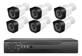 Kit 6 Câmeras Segurança Dvr 8 Canais Full Hd Monitoramento