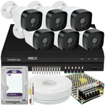 Kit 6 Cameras Seguranca Full Hd 1t Purple Dvr Intelbras 1208