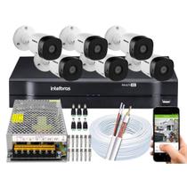 Kit 6 Câmeras Segurança Hd 720p Dvr Intelbras mhdx 1108