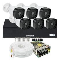 Kit 6 Câmeras Segurança Hd S/ Hd Dvr Intelbras 8 Canais
