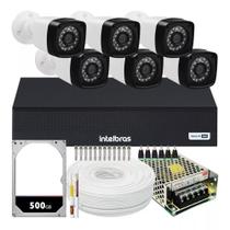 Kit 6 Câmeras Segurança Infravermelho Dvr Intelbras Multi Hd