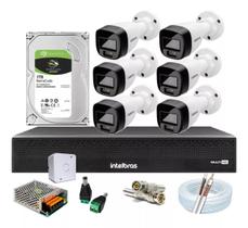 Kit 6 Cameras Seguranca Intelbras 3220 Full Color C/ Audio, Dvr 8ch 3108c C/ Hd 1tb Kit 6 Cameras Seguranca Intelbras 3220 Full Color C/ Audio, Dvr 8ch 3108c C/ Hd 1tb