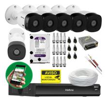 Kit 6 Câmeras Segurança Intelbras Dvr 8ch 1tb Wd Purple Kit 6 Câmeras Segurança Intelbras Dvr 8ch 1tb Wd Purple