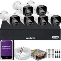 Kit 6 Cameras Segurança Intelbras VHD 3220b+ Microfone Audio Full Color 1080p Dvr 3008c 1TB Purple Kit 6 Cameras Segurança Intelbras VHD 3220b+ Microfone Audio Full Color 1080p Dvr 3008c 1TB Purple
