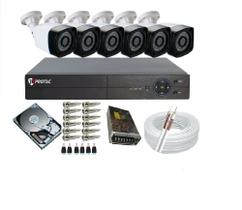 Kit 6 Câmeras Segurança Monitore Sua Casa Celular 24 Horas
