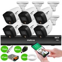 Kit 6 Câmeras Segurança VHD 1220 B Full Color Full HD 1080p + Gravador iMHDX 3008 8 Canais S/Hd