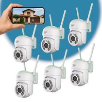 Kit 6 Câmeras Segurança Wi-fi Externa Hd Visão Noturna 360