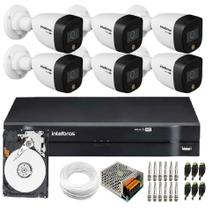 Kit 6 Câmeras VHD 1220 B Full Color Full HD 1080p + Gravador MHDX Multi Hd 8 Canais + HD 500GB