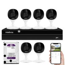 Kit 6 Cameras WiFi Internas iMX C NVR 8 Canais 4K HD 1TB Intelbras