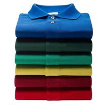 Kit 6 Camiseta Polo Tradicional Masculina Plus Size G1 G2 G3 Algodão Piquê Kit 6 Camiseta Polo Tradicional Masculina Plus Size G1 G2 G3 Algodão Piquê
