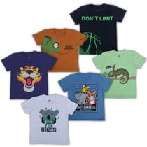 Kit 6 Camisetas de Menino Calor Camisa Infantil