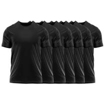 Kit 6 Camisetas Dry Fit Uv Masculina Blusa Camisa Fitness Academia Basica Lisa Preto/Branco