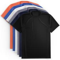 Kit 6 Camisetas Masculina Dry Academia Treino Esporte Camisa Praia Proteção Solar UV - Via Basic