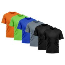 Kit 6 Camisetas Masculina Dry Fit Proteção Solar UV Básica Lisa Treino Academia Passeio Fitness Ciclismo Camisa