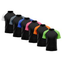Kit 6 Camisetas Masculina Raglan Dry Fit Proteção Solar UV