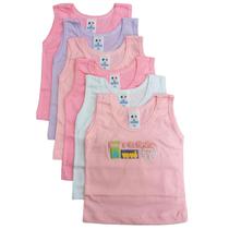 Kit 6 camisetas regata de bebê little baby 300 p ao g Kit 6 camisetas regata de bebê little baby 300 p ao g