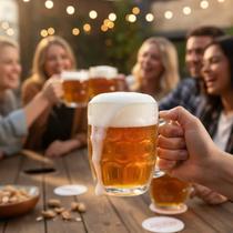 Kit 6 Caneca Chopp Vidro Cerveja Bar Festa Restaurante 470ml