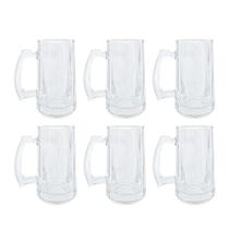 Kit 6 Caneca Copo De Chopp 400ml Cerveja Chopp Gelado Clássica Churrasco Boteco Bar Zero Grau Resistente