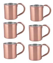 kit 6 Caneca Moscow Mule inox Cobre 300ml Drink Caipirinha kit 6 Caneca Moscow Mule inox Cobre 300ml Drink Caipirinha