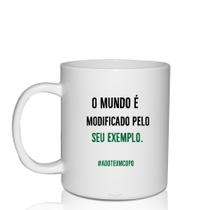 Kit 6 Canecas Branca Exemplo Sustentável Krystalon