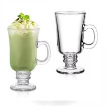 Kit 6 Canecas Cappuccino Royal Vidro Café Chocolate 230ml