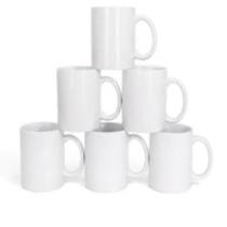 Kit 6 Canecas de Cerâmica Branca 325ml Classe AAA Premium para Uso Diário, Brinde e Personalização DTF
