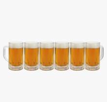 Kit 6 Canecas de Chopp Vitrizi Milano 300ml em Vidro Transparente para Cerveja Kit 6 Canecas de Chopp Vitrizi Milano 300ml em Vidro Transparente para Cerveja