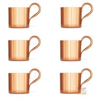 Kit 6 Canecas Em Cobre Moscow Mule - Cobre lux