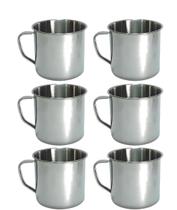 KIT 6 Canecas Inox NR8 300ml Ideal Para Whisky,Água,Suco