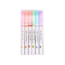 Kit 6 Caneta Carimbo Roller Marca Texto