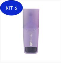 Kit 6 Caneta Marca Texto Pastel Liqeo Mini - Roxo - Tris