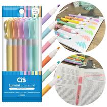 Kit 6 Caneta Marca Texto Pastel Lumini Lite CiS