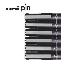 kit 6 Caneta Técnica Nanquim Uni Pin 6 Pontas Uni Ball Preto kit 6 Caneta Técnica Nanquim Uni Pin 6 Pontas Uni Ball Preto