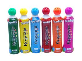 Kit 6 Canetas Carimbo Pinguelo Baby 40ml - Diversas Cores