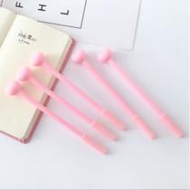 Kit 6 canetas de gel coração criativa para Escritório papelaria eficiente fofa