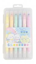 Kit 6 Canetas Marca-Texto Apagáveis Pastel Coelhinhos Fofos Apaga Fácil!