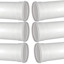 Kit 6 Cano Tubo Pvc Esgoto Branco 40mm 1 Metro Hidráulico Kit 6 Cano Tubo Pvc Esgoto Branco 40mm 1 Metro Hidráulico