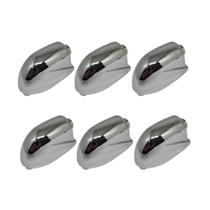 Kit 6 Canoas Caixa Tom Surdo Bumbo Bateria 19.08 Cromada