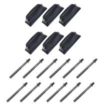 Kit 6 Canoas Para Caixa 2 Afinações 18.5 Preta 12 Parafusos