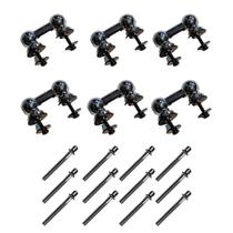 Kit 6 Canoas Tom Caixa Cromo 18.12 + 12 Parafusos 51X 6Mm M6