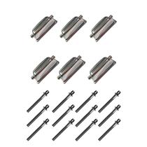 Kit 6 Canoas Tom Caixa Cromo 18.5 + 12 Parafusos 51 X 6Mm M6