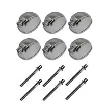 Kit 6 Canoas Tom Caixa Cromo 19.05 + 6 Parafusos 51 x 6mm M6