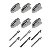 Kit 6 Canoas Tom Caixa Cromo 19.3 + 6 Parafusos 51 x 6mm M6